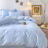 Popxstar  Luxury Bedding Duvet Cover Set 400 TC Egyptian Cotton 1pc Quilt Cover and 2pc Pillowcase Soft Durable Comforter Cover All Season