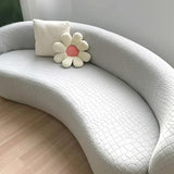 Curved Sofa Slipcover Textured Stretch Couch Cover Modern Cloud Sectional Sofa Protector Furniture Protective Cover