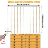 Popxstar 3/4/6m Curtain LED String Lights Garland USB Festoon Remote Control Fairy Garland Lights Christmas Decoration for Bedroom Home