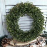 Popxstar spring decor SIA FLOWER Cedar Artificial Flower Ring PE Material Cedar Grass Ring Artificial Plants Garden Decor Home Decor
