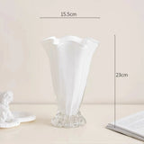 Vegetable glass vase transparent hydroponics dried flowers flower arrangement ornament desktop decoration living room home