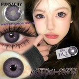 1 Pair Gray Color Contact Lenses Beautiful Pupils for Eyes Korea Fashion Brown Lenses Natural Softlens 0.00 Degree Lens