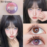 Popxstar  1 Pair Korean Colored Contact Lenses with Degree Myopia Lenses Anime Accessories Pink Lenses Cyan Cosplay