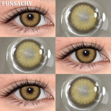 Popxstar  1 Pair New Color Contact Lenses for Eye Beautiful Pupil Fashion Blue Soft Lenses Gray Natural Contacts Yearly Cosmetics