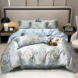 Luxury Blending Mulberry Silk Bedding Set with Duvet Cover Bed Sheet Pillowcase Double Couple Single Summer Blanket Cover Sheets