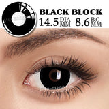 Popxstar  1 Pair Contact Lenses for Eyes Cosplay Lenses Anime Lenses Anime Accessories Halloween Lenses Black Lenses Pink Lens
