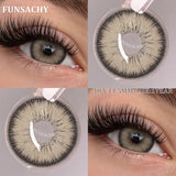 1 Pair Brown/Gray Color Contact Lenses Beautiful Pupils Cosmetic Korean Fashion Natural Eye Contacts Doll Black Lenses