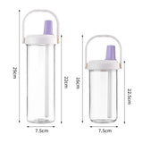 New Plastic Water Bottle With Straw Lid Portable Large Capacity Bubble Milk Tea Cups for Children Students Leak Proof Coffee Cup