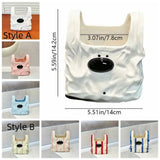 Handbag Style Ceramic Storage Box Puppy Shaped Cartoon Toothbrush Toothpaste Holder Novelty Makeup Brush Box Home Decor