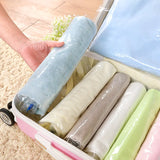 Popxstar Clothes Compression Storage Bags Hand Rolling Clothing Plastic Vacuum Packing Sacks Travel Luggage Suitcase Space Saver Bags