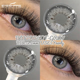 Myopia Lenses 2 Pcs Natural Color Contact Lense with Prescription Blue Gray Lenses Brown Eyes Contact Yearly Green Lens