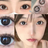Popxstar 1 Pair Dark Lenses Korean Style Colored Contact Lenses Myopia Lenses Black Lenses Fog Pearl Lens High Quality