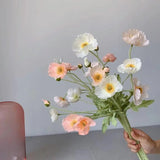 Popxstar spring decor Artificial Flowers Fake Poppy Silk Flowers Long Stem Housewarming Garden Table Wedding DIY Party Wedding Bridal Bouquet Decor