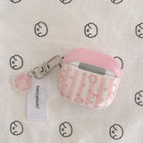 Popxstar  Lovely Pink Stripe Suitable Girl Wireless Bluetooth Earphone Case Protection Cover For Apple AirPods 1 2 3 4 Pro 2 Soft Shell