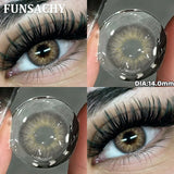 1 Pair Yearly New Korean Natural Lenses Color Contact Lenses Eyes Black Beautiful Pupil Brown Eye Contacts Cosmetic Len
