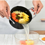 Popxstar  Carbon Steel Bean Pot Camping Cookware Set Noodle Pot Outdoor Dutch Oven Saucepan Soup Pot for Hiking/BBQ Portable Cookware Gift