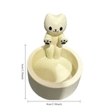 Popxstar Cute Kitten Candle Candlestick Cartoon Cat Aromatherapy Candle Holder Durable Birthday Gift Ornament