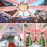 Popxstar Wedding Arch Ceiling Drape Roof Decor Sheer Chiffon Tulle Curtain Draping Backdrop Party Supplies Drapery Ceremony Decoration
