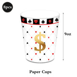 Popxstar  Casino Party Decoration Dice Balloon Lucky 7 Foil Balloon Latex Poker Balloons Casino Poker Party Las Vegas Wedding Decorations