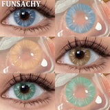 1 Pair contact lenses for eyes color eye contacts brown gray lens beautiful pupils for makeup yearly use