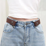 Popxstar Simple And Fashionable Women'S Belt Elastic Lazy Men'S Belt Woven Invisible And Seamless Unisex Jeans Belt Length Adjustable