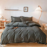 Popxstar  Black White Small Checks Printed Bed Set Floral Duvet Cover Pillowcase Bedding Set Bed Sheet Quilt Cover Single Queen King Size