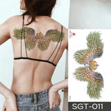 Popxstar Large Chest Waist Shoulder Back Waterproof Temporary Tattoo Sticker Lace Gemstone Flower Fake Tatoo Underboob Body Art For Women