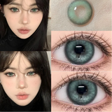 Popxstar 1 Pair Colorcon Korean Lenses Colored Contact Lenses with Degree Myopia Lenses Y2K Lenses Green Eye Lenses
