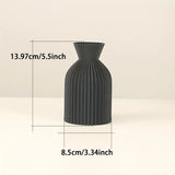 Popxstar Elegant Black Plastic Vase - Boho Chic Decorative Centerpiece for Home, Office, and Living Room