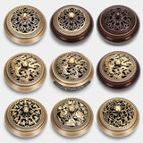 Popxstar  Incense Furnace Pure Copper Household Indoor Sandalwood Antique Pan Incense Furnace Soothes The God Incense Furnace
