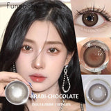 Popxstar  2pcs Colored Contact Lenses Brown Eyes Lenses Gray Lenses Blue Pupils Natural Eye Lens Colored Contacts Eye Cosmetics
