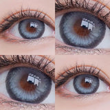 Popxstar  -2pcs Cyberpunk Blue Contact Lenses for Eyes Fashion Color Pupils Beauty Eye Color lenses Natural Gray Lens Myopia Lenses