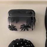 Popxstar  Wave Edging Coconut Tree Gradient Transparent Silicone Earphone Case for AirPods Pro 2 3 1 3nd Generation Bluetooth Charging Box