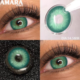 Popxstar  1 Pair soft Lenses Colored Contact Beauty Colored Pupils Green Contact Lenses Natural Look Lenses Women Brown Pupils