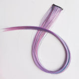 Popxstar Unicorn Clip in Colored Hair Extensions Mixed Silver Tinsels Synthetic Rainbow Hair Holiday Party Highlights for Women Girls
