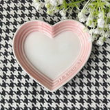 Popxstar Heart-Shaped Ceramic Cat Bowl-Extra Wide Anti-Vomiting Stress-Free Design,12cm Durable Ceramic Pet Bowl for Small Cats & Dogs