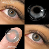 Popxstar  1 pair Gray Colorcon Contact Lenses for Eyes Beautiful Lenses Cosmetics Pupil Blue Lens Big Eyes Contacts Lens Yearly