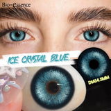 Popxstar  1 Pair Colored Contact Lenses with Prescription Natural Look Myopia Lenses 0~-6.00 Green Lenses Brown Contact Lenses