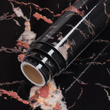 Popxstar Black Marble Kitchen Home Peel and Stick Wallpaper For CounterTable Desk Bathroom PVC Waterproof Self Adhesive Contact Paper