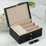 Popxstar 1 Three-layer Large Capacity Multi-functional Ring Box Necklace Box Watch Storage Box Jewelry Earrings Box Bracelet Valentine's