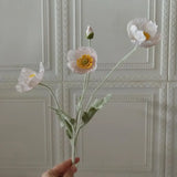 Popxstar spring decor Artificial Flowers Fake Poppy Silk Flowers Long Stem Housewarming Garden Table Wedding DIY Party Wedding Bridal Bouquet Decor
