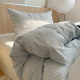 Single Double Exquisite Stripe 1Duvet cover+2Pillowcases 100%Cotton Experience Hotel-Like Comfort with Unparalleled Softness