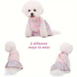Dog Bikini Swimsuit, Puppy Bathing Suit, For Small Dogs Cloth Costume，Fish Scales Print Bikini Design Pet Costume