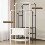 Popxstar Double Layered Clothes Rack Simple Multilayer Storage Locker Multifunctional Bedroom Thickened Double Rods Garment Rack