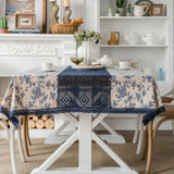 Popxstar  Table Cloth Plain Color Hollow Splicing Small Fresh Dining Table Cloth Restaurant Tablecloth