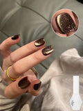 Autumn Winter Blue Black Red Glass Bead Crystal Cat Eye Gel Nail Polish New Whitening High Density Sparkling Nail