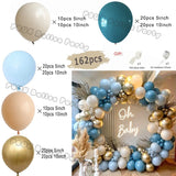 Popxstar Blue Birthday Balloons Arch Kit Birthday Decorations Gold Confetti Navy Blue Baloon Boy Girl Baby Shower Wedding Baptism Decors