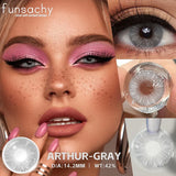 1 Pair Gray Color Contact Lenses for Eyes Brown Beautiful Pupils Natural Softlens Yearly Cosmetics High Quality Lens