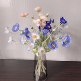 Popxstar spring decor Artificial Flowers Fake Poppy Silk Flowers Long Stem Housewarming Garden Table Wedding DIY Party Wedding Bridal Bouquet Decor