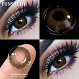 Popxstar  1Pair New Colored Contact Lenses for Eyes Big Black Eye Lens Natural Yearly Cosmetics Beauty Women Men Pupils Fast Ship